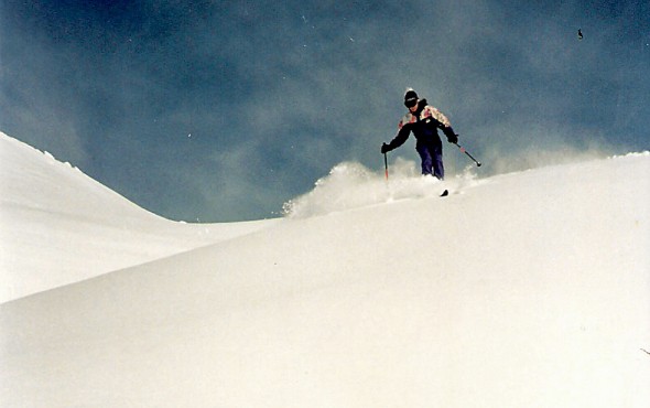 Lorraine skiing powder Arlberg 1995
