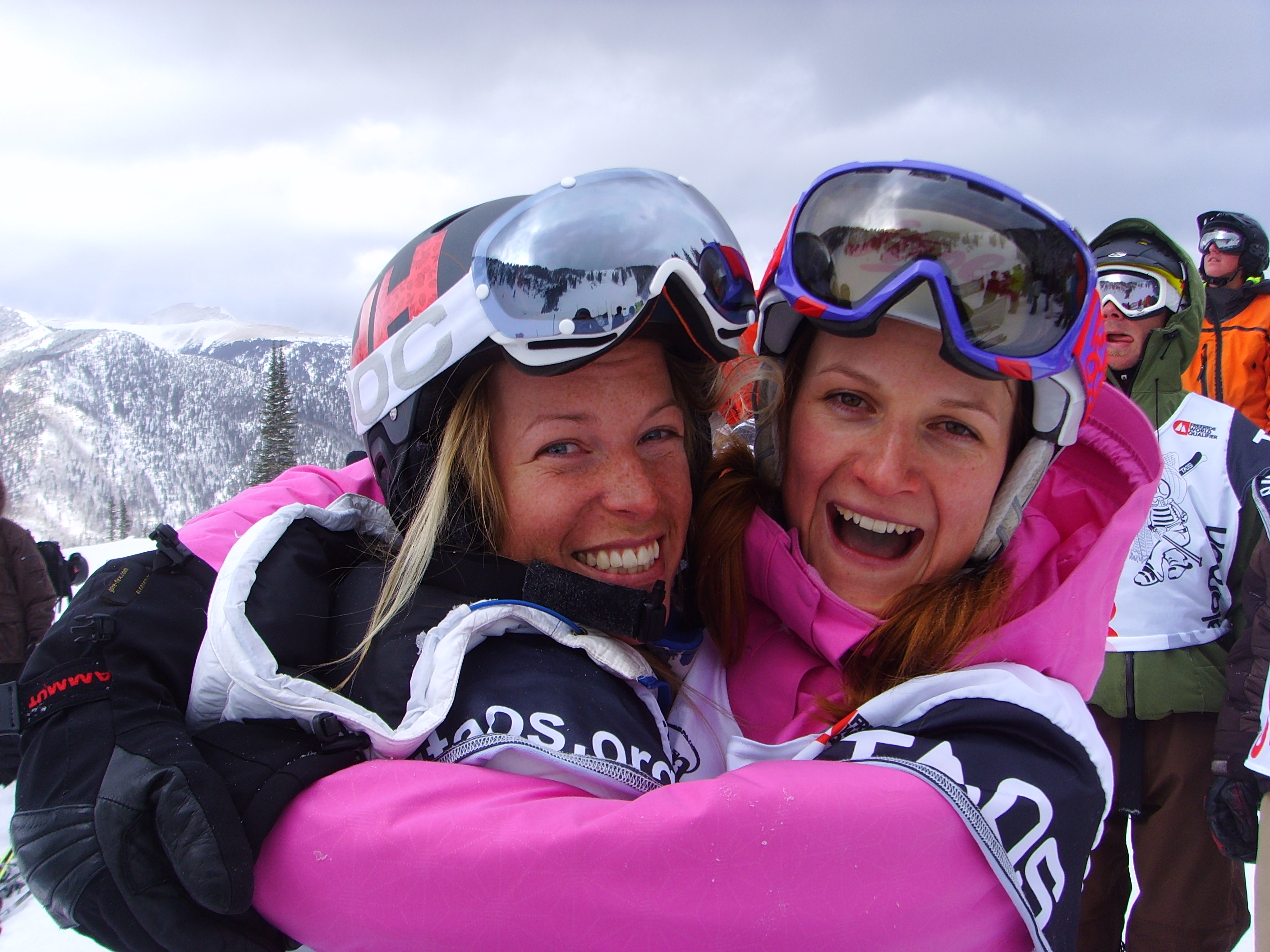 Kästle team mate Karine Falck-Pederson and I having a ball