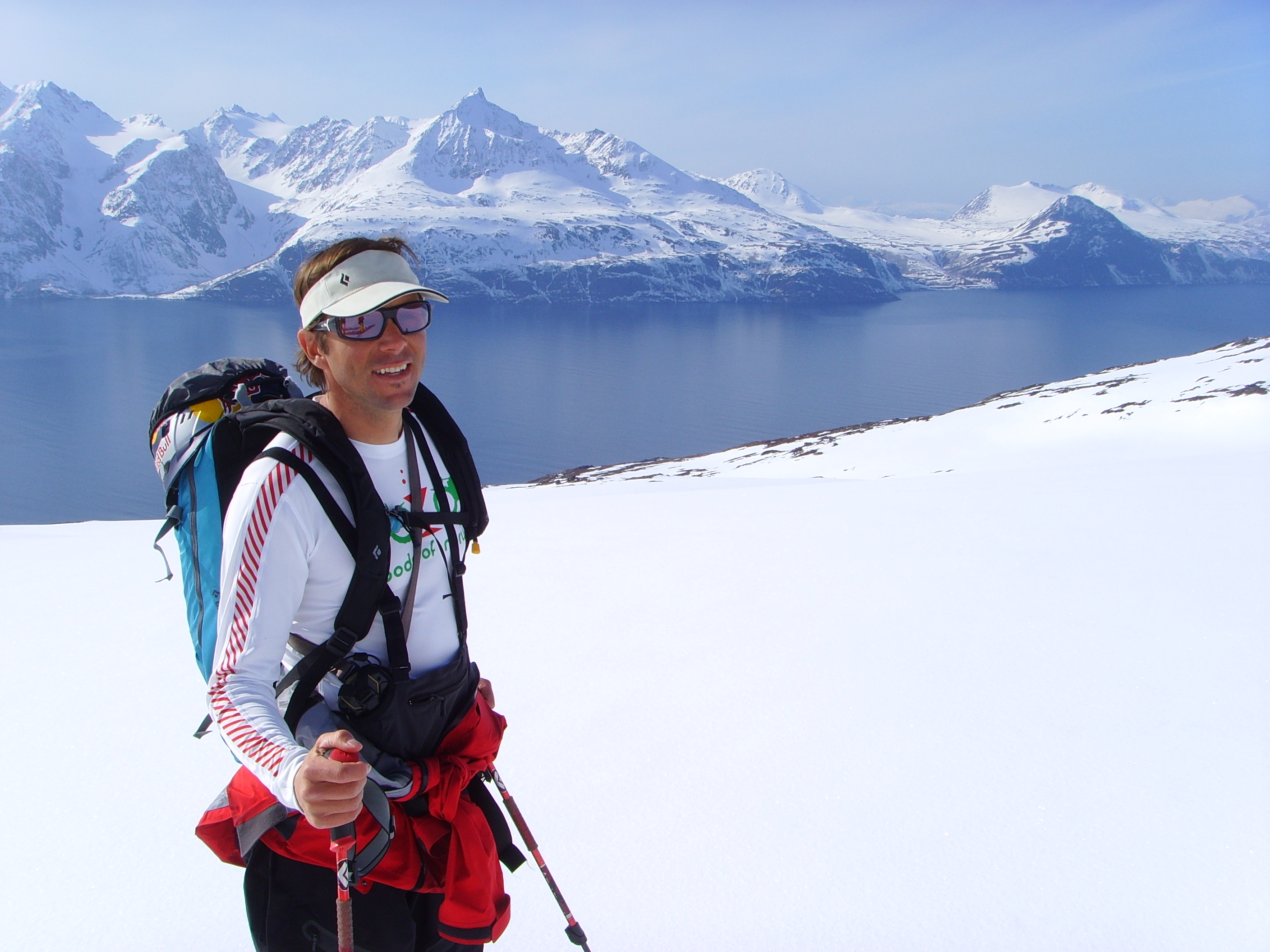 Chris Davenport enjoying the hike up