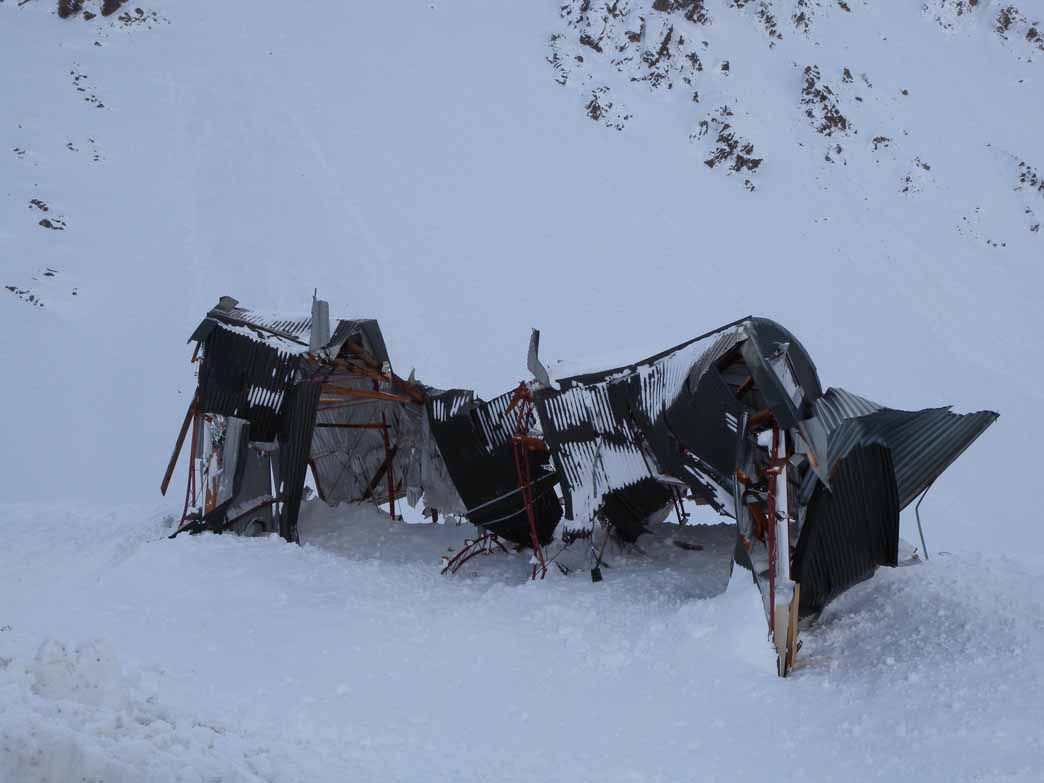 Ohau 064 The tool shed was destroyed by an avalanche