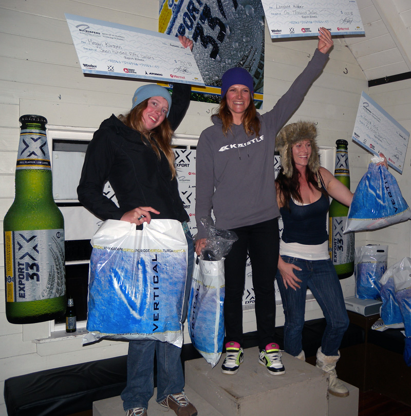 Women's podium ski