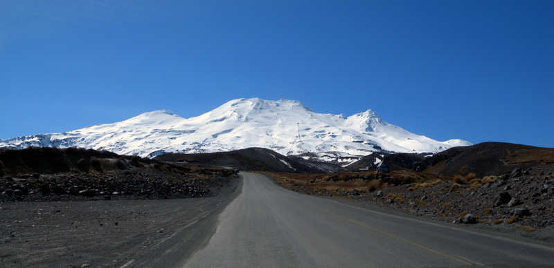 The Turoa ski field side of Mt. Ruapehu