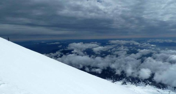 A tiny speck on such an enormous volcano