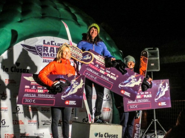 Women Ski Podium La Clusaz Radikal Mountain 2013