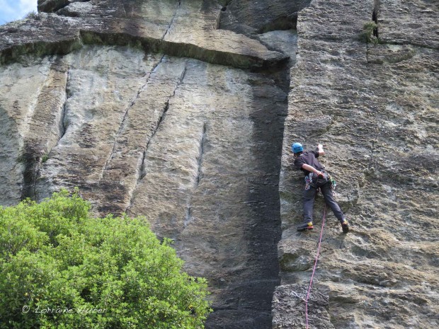 Climbing in leather mountaineering boots takes some getting used to