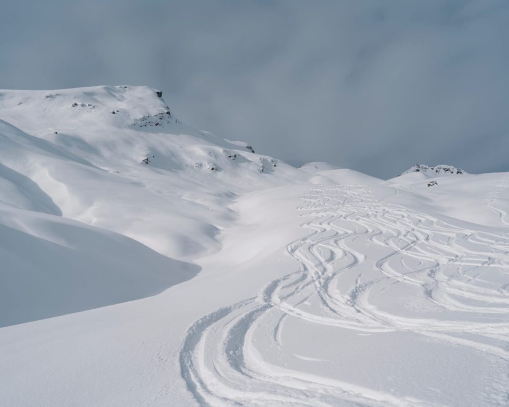 Skispuren nur von unserer WPD-Gruppe